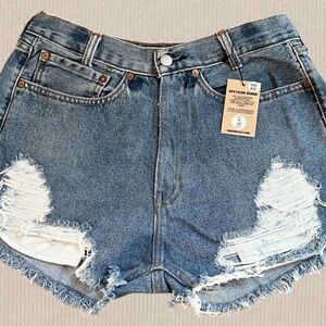 Vintage Levi Reworked Denim Frayed Cutoff Shorts